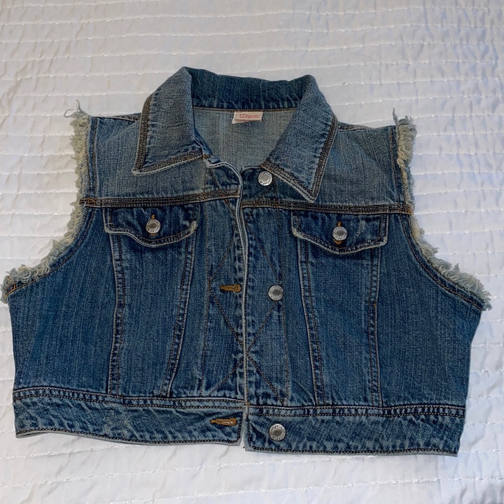 Sleeveless Jean Vest